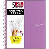 Five Star Spiral Notebook, 5 Subject, Wide Ruled