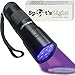 Spot's Light UV Blacklight Flashlight, Black 12 LED, Ultraviolet Pet Urine Stain Detector Finds Dog and Cat Pee on Carpets, Rugs, Any Floor or Wall