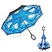 Ylovetoys Double Layer UV Proof and Windproof Inverted Umbrella for Car Outdoor (Sky Blue)