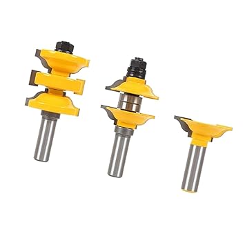 Kawn 3Pieces 1/2 Shank Ogee Entry & Interior Door Matched R&S Router Bit Set