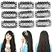 Clip for hair extension, snap clip for DIY use, black 20pcs