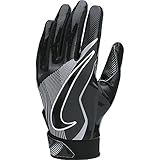 Boy's Nike Vapor Jet 4 Football Gloves Black/Wolf Grey Size Medium