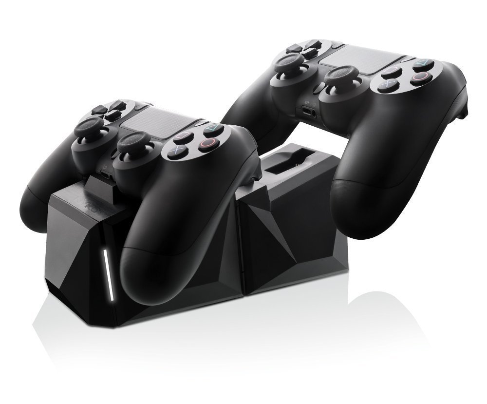 Nyko Charge Block Duo - 2 Port Controller Charging Station with Patented Charging Dongles and Micro-USB/AC Power Cord for PlayStation 4
