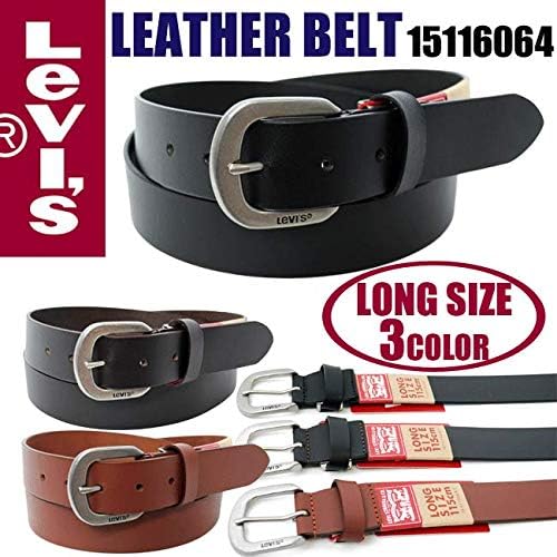 Amazon リーバイス ロングサイズ レザーベルト メンズベルト カジュアル Long Size 大きいサイズ 本革 01 クロ ベルト 通販