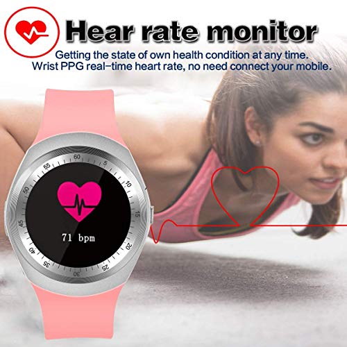 Smart Watch Phone - Fitness Tracker with Heart Rate Blood Pressure Monitor for Men Women, Sport Watch with Pedometer, Activity GPS Tracker Calorie Sync Phone for Android Ios - Thumbnail 3