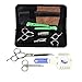Petroad 10 Pcs Dog Grooming Supplies Pet Grooming Kit with 3 Different Cat & Dog Grooming Scissors (Curved, Straight, Thinning Shears), 6 Pet Grooming Tools and a Black Storage Case