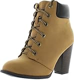 Demo 5 Womens Chunky Heel Ankle Booties Black