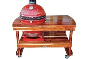 JJGeorge Grill Table for Classic Kamado Joe II - Free Table Cover Included