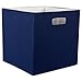 DII Poly-Cube Storage Collection Hard Sided, Collapsible Solid, Large, Nautical Blue