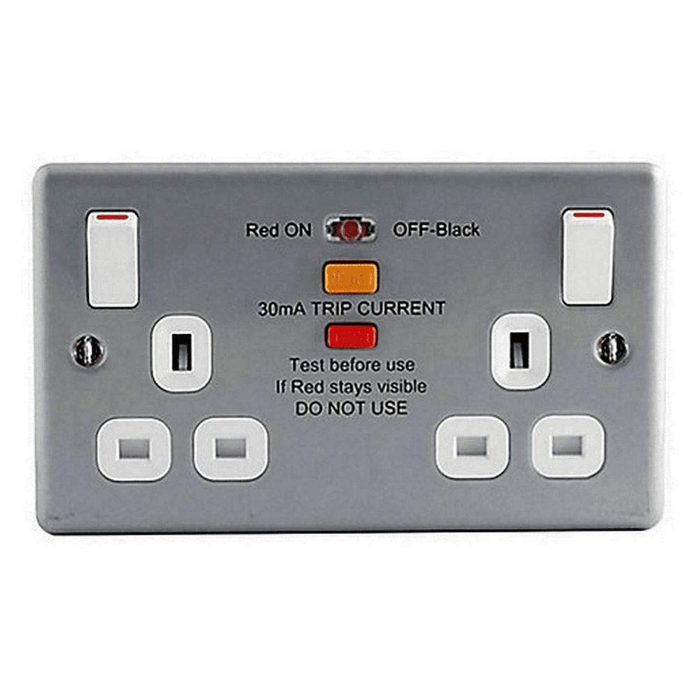 MC522RCD-01 Safety RCD 2 Gang 13 AMP Switched Socket