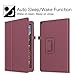 Fintie Folio Case for All-New Amazon Fire HD 10 Tablet (Compatible with 7th and 9th Generations, 2017 and 2019 Releases) - Premium PU Leather Slim Fit Stand Cover with Auto Wake/Sleep, Plum