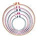 Buytra 5 Pack Plastic Embroidery Hoop Ring Cross Stitch Hoop Quilting Embroidery Circle Set for DIY Art Craft,Random Color,5 Different Sizes