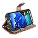 Galaxy S6 Active Case - Cellularvilla Pu Leather Wallet Flip Open Pocket ID Card Holder Slots Case Pouch Cover Fold Stand with Wrist Strap for Samsung Galaxy S6 Active SM-G890 (Brown_Leopard)