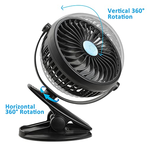 TCJJ Clip on Fan,Stroller Fan Personal Desktop Portable USB