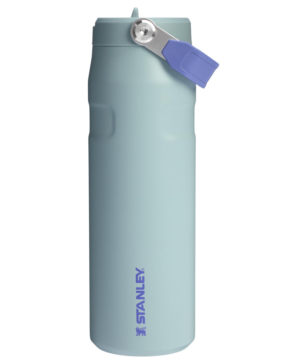 Photo 1 of Stanley IceFlow Flip Straw 2.0 Water Bottle 24 oz | Built-In Straw for Travel and Sports | Lightweight and Leak Resistant | Insulated Stainless Steel | BPA-Free | Blue Cactus