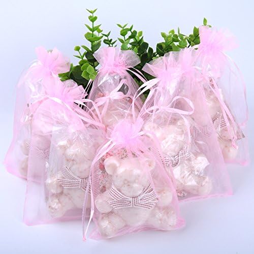 Aistore 6 Pack Light Perfumed Cute Bear Soap Favor+ Pink Drawstring Gift Bags + Thanks Cardss for Wedding Soap Favors and Gifts or Baby Shower Soap Favors