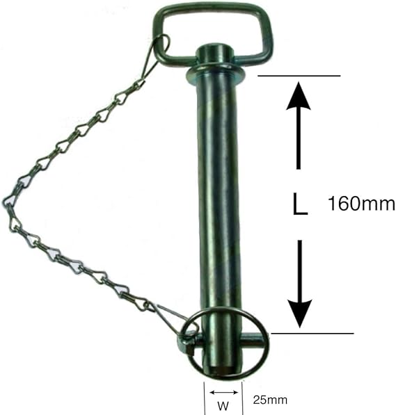 MandyTools Tow Bar Hitch Pin 1 inch x 67/8 inch Agricultural Trailer
