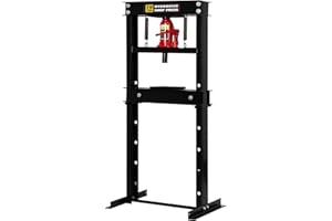 HONNECL Hydraulic Press 20 Ton Hydraulic Shop Press H-Frame Garage Floor Adjustable Shop Press with Plates Adjustable Working Table Height (20 Ton)