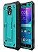 E LV Case for Galaxy Note 4 Case Shock Absorption/HIGH Impact Resistant Full Body Hybrid Armor Protection Defender Case Cover for Samsung Galaxy Note 4 - [Turquoise/Black]