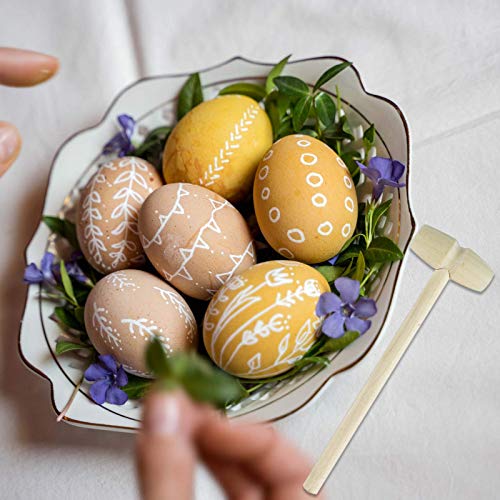 FADIKX 30Pcs Wooden Hammer for Breakable Heart Mini Wooden Hammers for Chocolate Toy Mallets for Kids, Crafts and Party Game Props