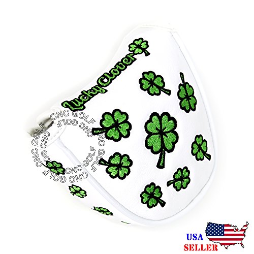 Lucky Clover MALLET Putter Cover Headcover For Scotty Cameron Taylormade Odyssey 2ball