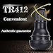 DCFlat Snap-in Short Black Rubber Valve Stem (TR412) 4-Pack for Tubeless 0.453