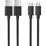 [2-Pack] USB Micro Cable Charging Cord Compatible Samsung Galaxy Note, Tab A, E, S2, 3, 4, 7.0" 8.0" 9.6" 9.7" 10.1", SM-T280