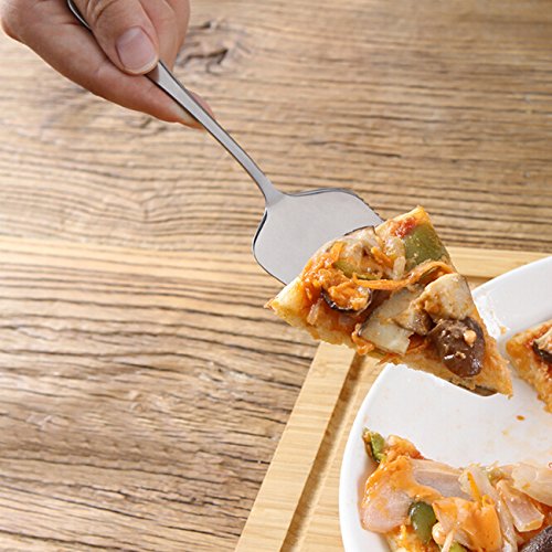 Rurah Stainless Steel Cake Baked Pizza Shovel Novice Cheese Triangular Spade Spatula Shovel,1# - Thumbnail 4