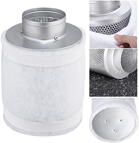 New 4" 150CFM Hydroponic Air Carbon Filter Odor Control Scrubber for Inline Exhaust
