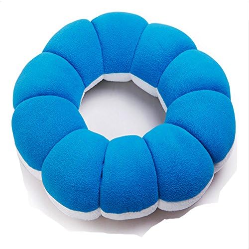 Aommos Small Plush Donuts Neck Body Support Nap Pillow,Seat Cushion for Adult and Kids,Office,Travel (Blue)