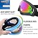 Yidomto Ski Goggles, 3 Pack Anti-Scratch Snow Goggles for Men, Women, Boys, Girls, Kids, Toddlers & Youth, UV 400 Protection for Skiing & Snowboard (Black/White/Blue)