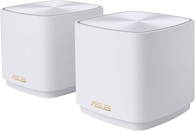 ASUS ZenWiFi AX Mini XD4 2 Pack White Mesh WiFi System 1800Mbps Router