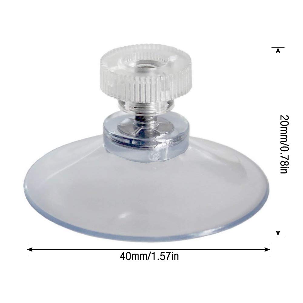Gobesty Suction Cup with Screw M4, 20 Pieces Thumb Screw Suction Cups
