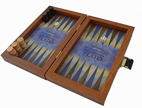 Plato Traveler Backgammon Mini Set - Handmade in Greece