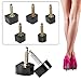 Kbnian 60 Pcs/ 30 Pairs High Heel Tips Black High Heel Shoe Repair Tips Taps Dowel Lifts Replacement, 5 Different Size