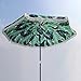 AMMSUN 7.5ft 20 Panels Heavy Duty Rainbow Beach Umbrella with zinc Tilt UPF 50+ Twist-in System Sand Anchor Silver Coating Inside (6ft, Green)