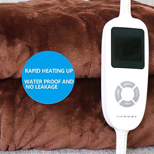 YONGTONG Heated Blanket, 100% Luxurious Supersoft Flannel, Electric Heating Bed Toppers with EasySet Control and Timer, Fast Heating Technology, Ultra-Fresh Anti-bacteria Extra Comfort (TWIN size)
