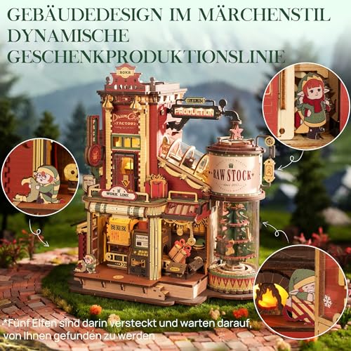 ROKR 3D Puzzle Wooden Dream Gift Factory, 3D Wooden Puzzle Adult Mechanical, Music Model Kits for Adults, Dream Gift Factory, EAB01
