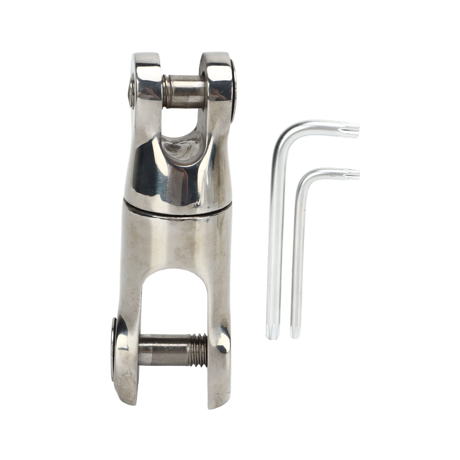 Demeras Swivel Chain Connector, 10-12MM Chain 316 Stainless Steel Smooth Boat Swivel Connector Strong Strength for Ship