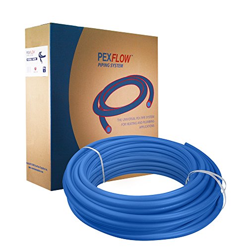 Pexflow PFW-B34500 PEX Potable Water Tubing Non-Barrier Pipe, 3/4 Inch x 500 Feet, Blue