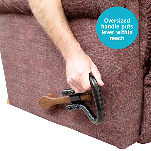 Stander Recliner Lever Extender - Ergonomic Curve Grip + Oversized Handle & Secure Fit for Easy Chair Recliner Handles