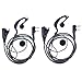 Lsgoodcare 2Pack 2-Pin Plug G Shape Ear-Clip Earpiece Headset Mic PTT for Walkie Talkie Two Way Radio Kenwood TK3102 TK2100 TK370 Baofeng UV5R BF-888