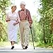 Folding Walking Cane for Men and Women, Retractable and Adjustable Collapsible Cane for Elderly, Lightweight and Protable Walking Stick with Non-Slip Grip Handle and Rubber Tip - Metene