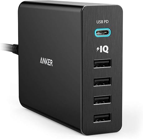 Anker Powerport 5 Indoor Black Powerport 5 Usb C Warranty 1y Amazon Co Uk Computers Accessories