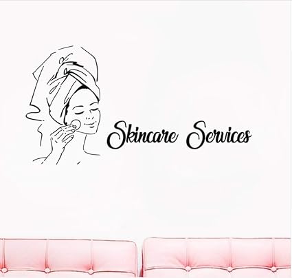 Stickers Muraux Spa Signe Soins Du Visage Citation Massage Du Corps Masque De Masque Soins De La Peau Traitement Pvc Art Autocollant Salon De Beaute Mural Art Decoration Murale x47cm Amazon Fr Bricolage