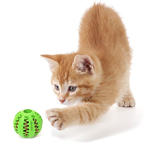 Xcellent Global Refillable Food Treat Pet Ball Non-Toxic Rubber Bite Resistant Teeth Toy,Green PT034 - Thumbnail 5