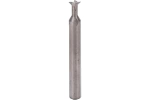 Walfront Carbide Dovetail Milling Cutter, 4 Flutes, 6mm Shank, Dovetail Cutting, 50mm Length (45°)