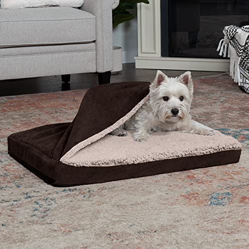 Furhaven Pet Bed for Dogs and Cats Berber and Suede Blanket Top