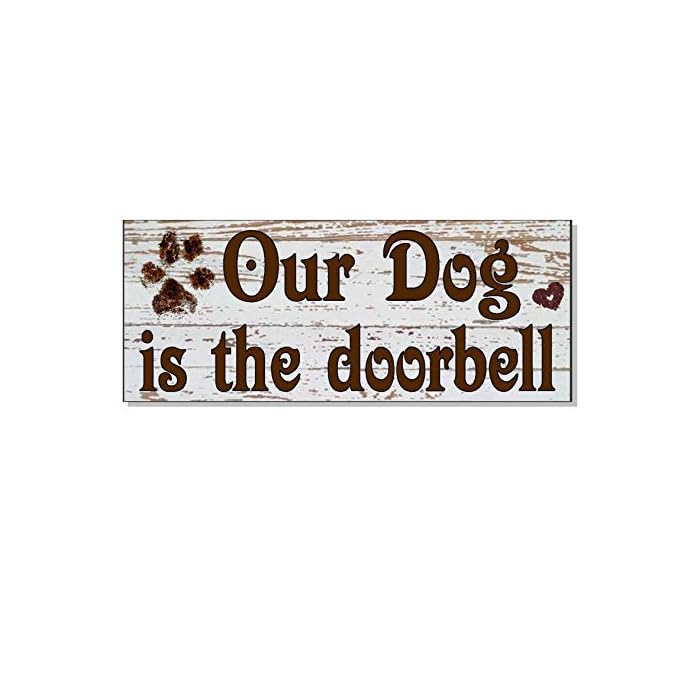 Buy My/Our Dog Dogs Warning Sign Funny Doorbell Porch Door Gift Plaque