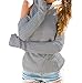 Persun Women's Gray High Neck Cold Shoulder Long Sleeve Cable-knit Sweater